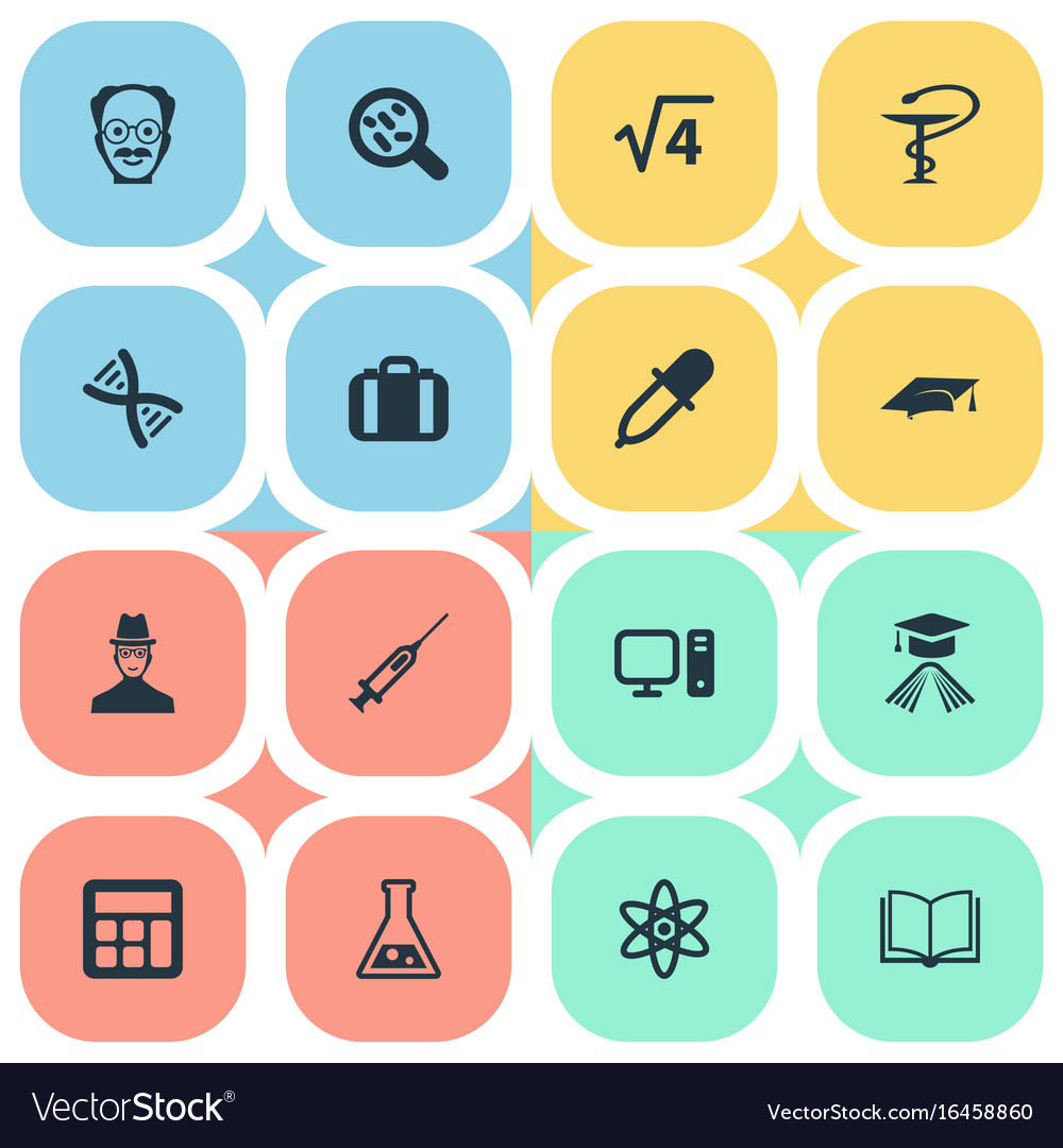 Set of simple study icons