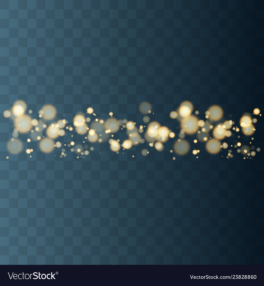 Shining bokeh isolated on transparent background vector image Shining bokeh isolated on transparent background