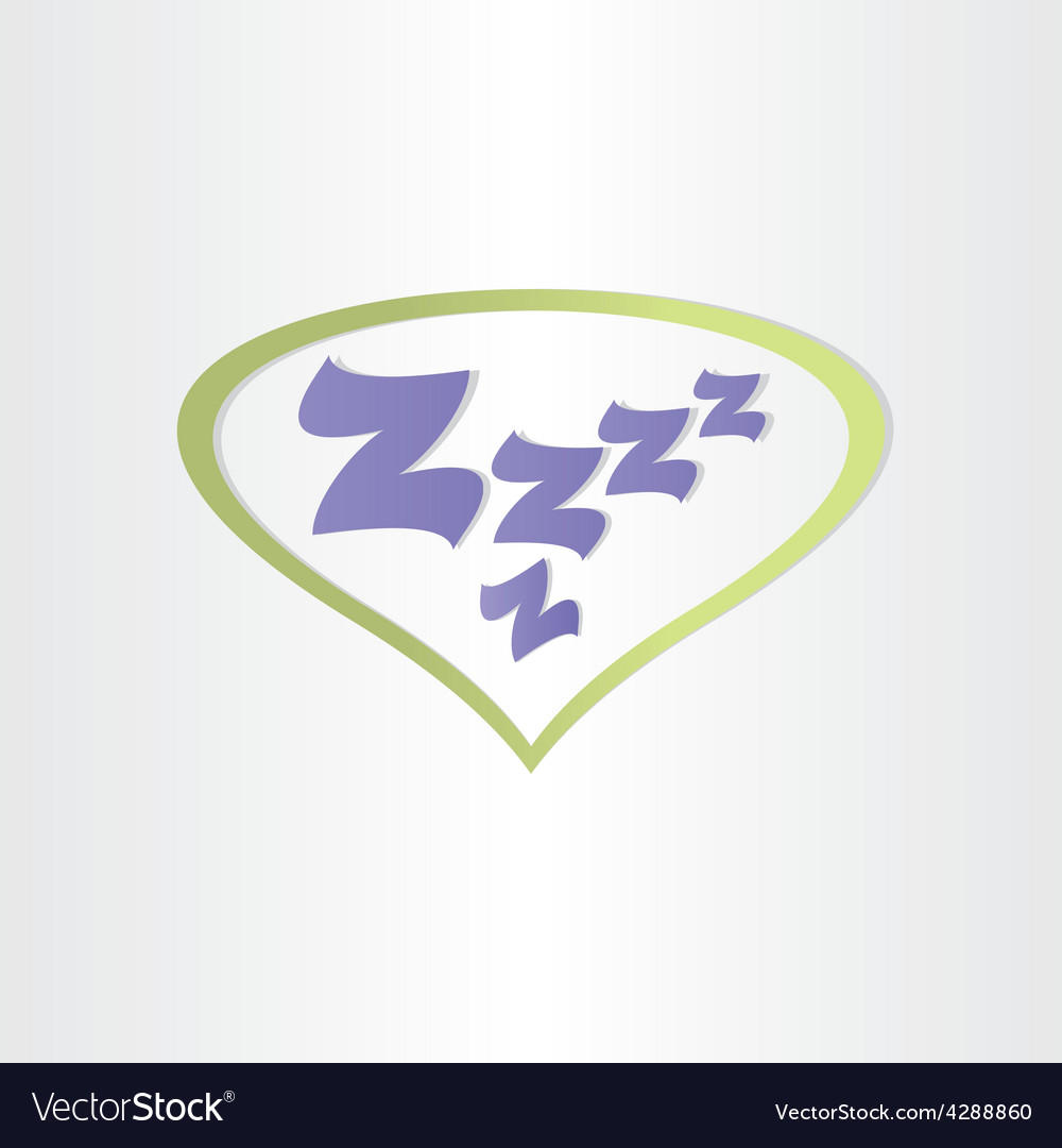 sleep box letters zzz sleeping royalty free vector image
