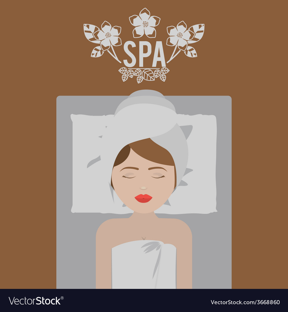 Spa design over white background