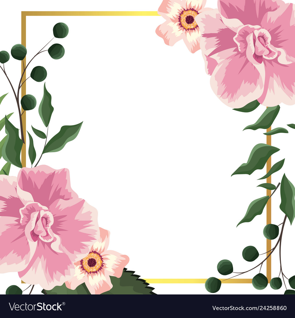 Spring floral frame Royalty Free Vector Image - VectorStock