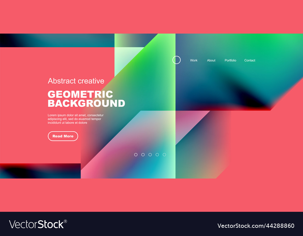 Triangles with fluid gradients abstract landing Vector Image Triangles with fluid gradients abstract landing