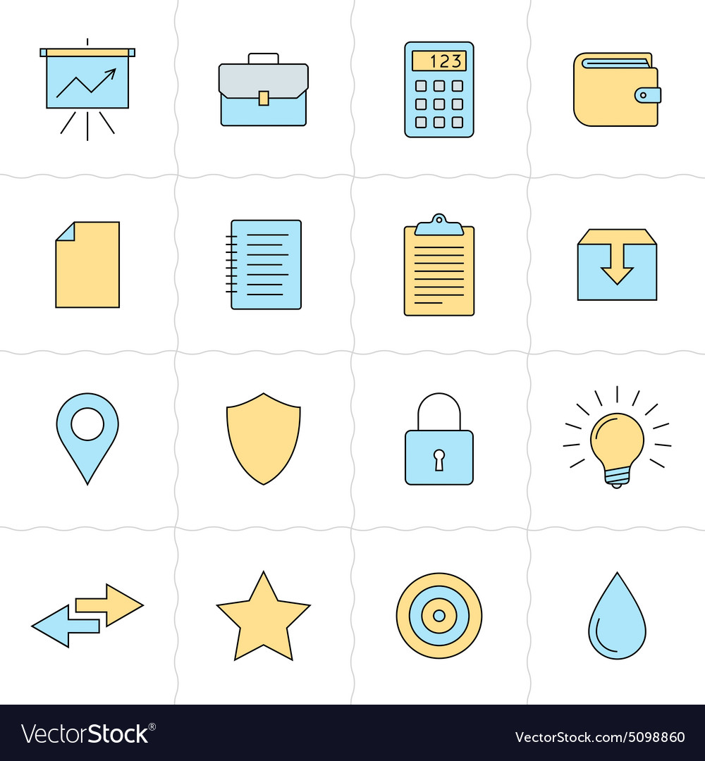 Universal flat icons