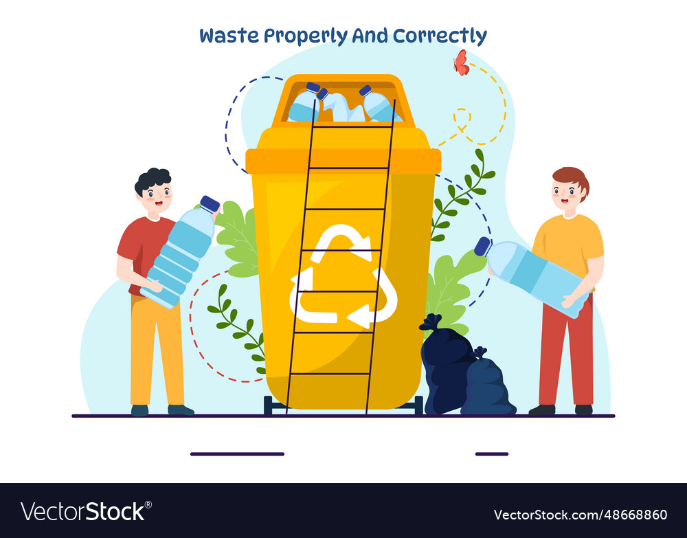 Waste properly and correctly with demonstration