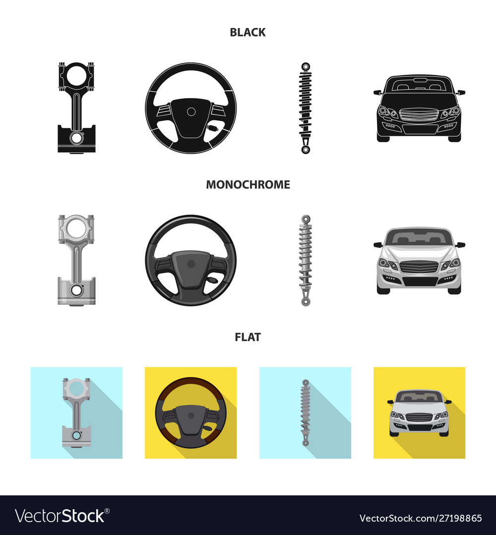 Auto and part symbol set vector image Auto and part symbol set