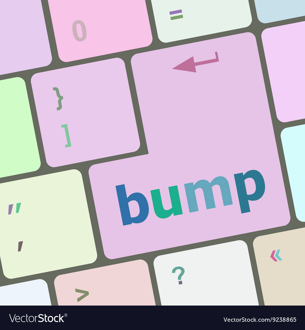 Computer keyboard with bump key business concept