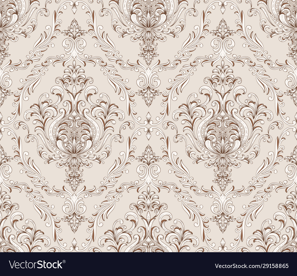 Damask seamless pattern element classical vector image Damask seamless pattern element classical