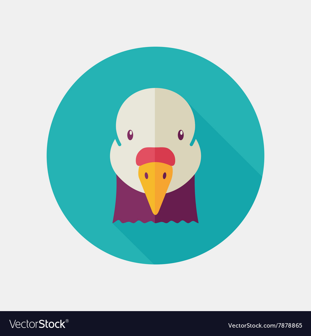 Dove flat icon animal head symbol Royalty Free Vector Image