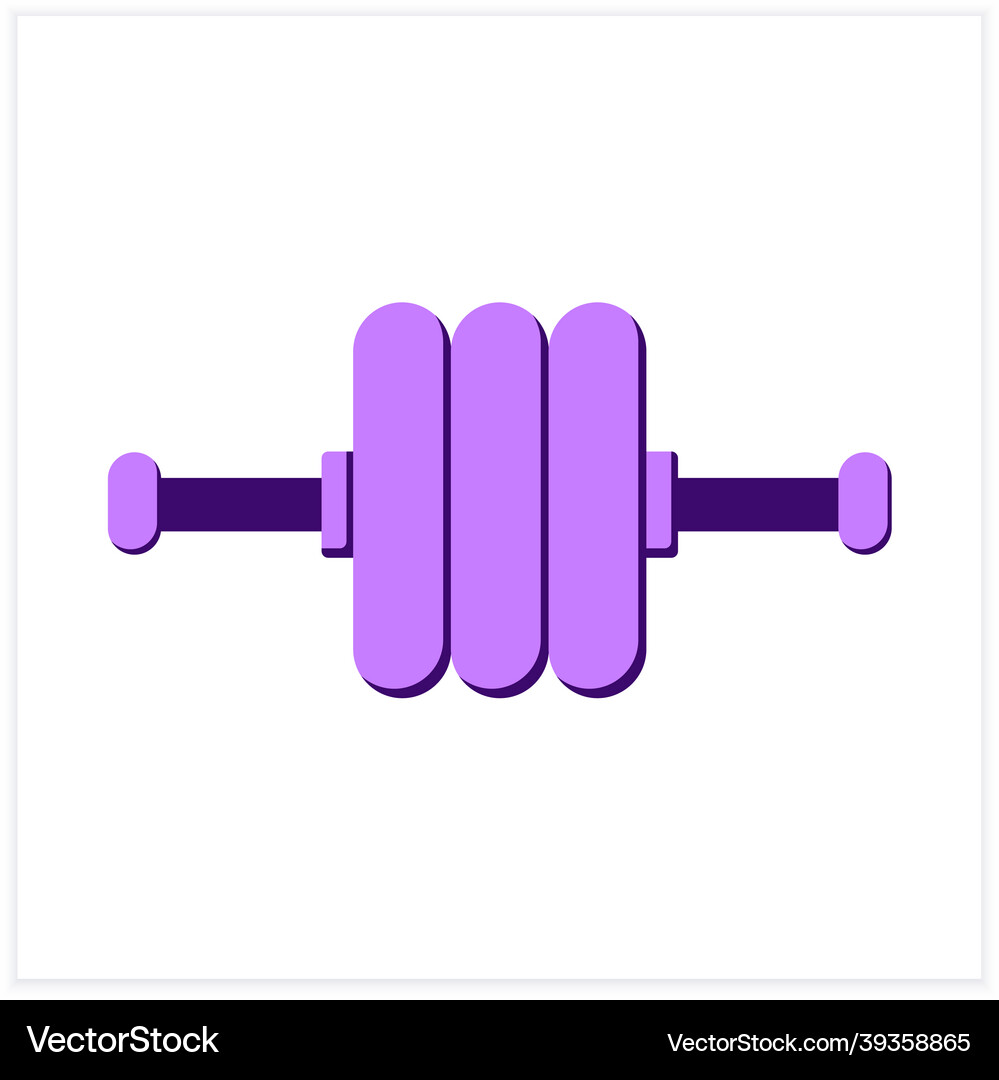 Exercise roller flat icon Royalty Free Vector Image