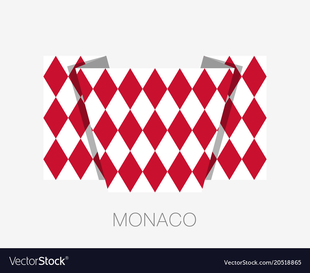 Flag of monaco alternate design version flat
