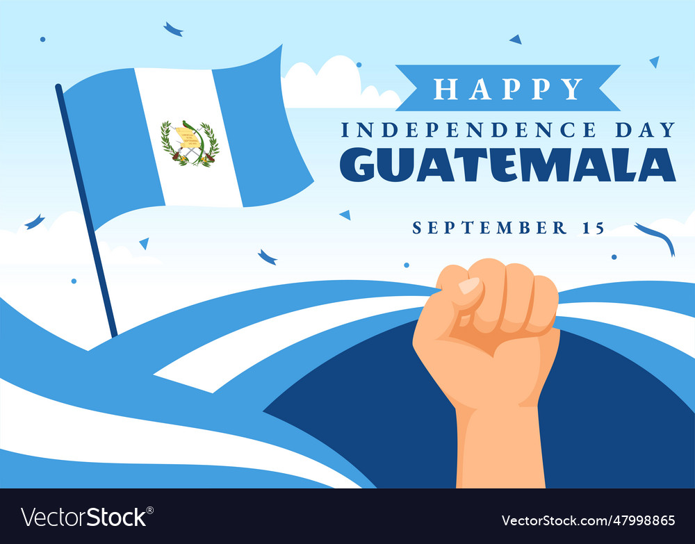 Guatemala Independence Day On September 15 Vector Image