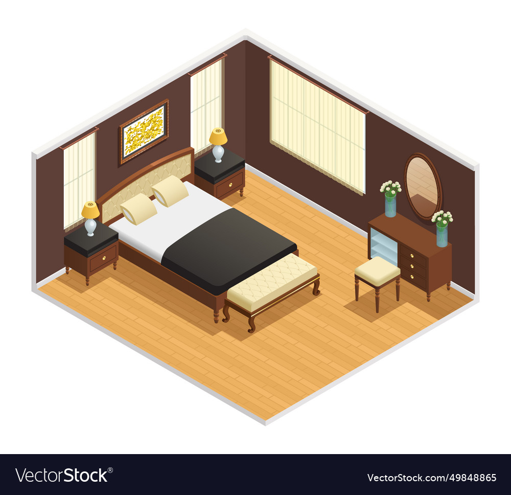 Isometric luxury interior