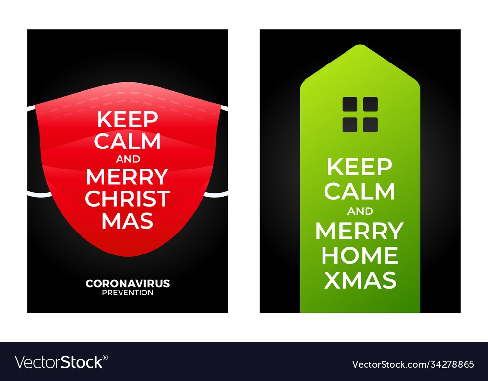 Beruhige dich nach Hause Weihnachten Poster Vector Image Beruhige dich nach Hause Weihnachten Poster