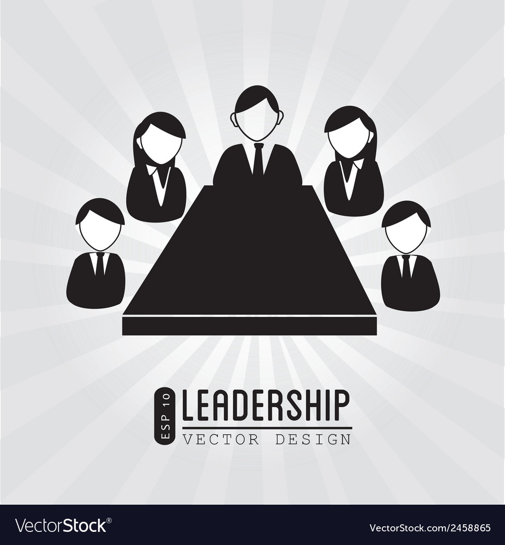 Leadership design over gray background