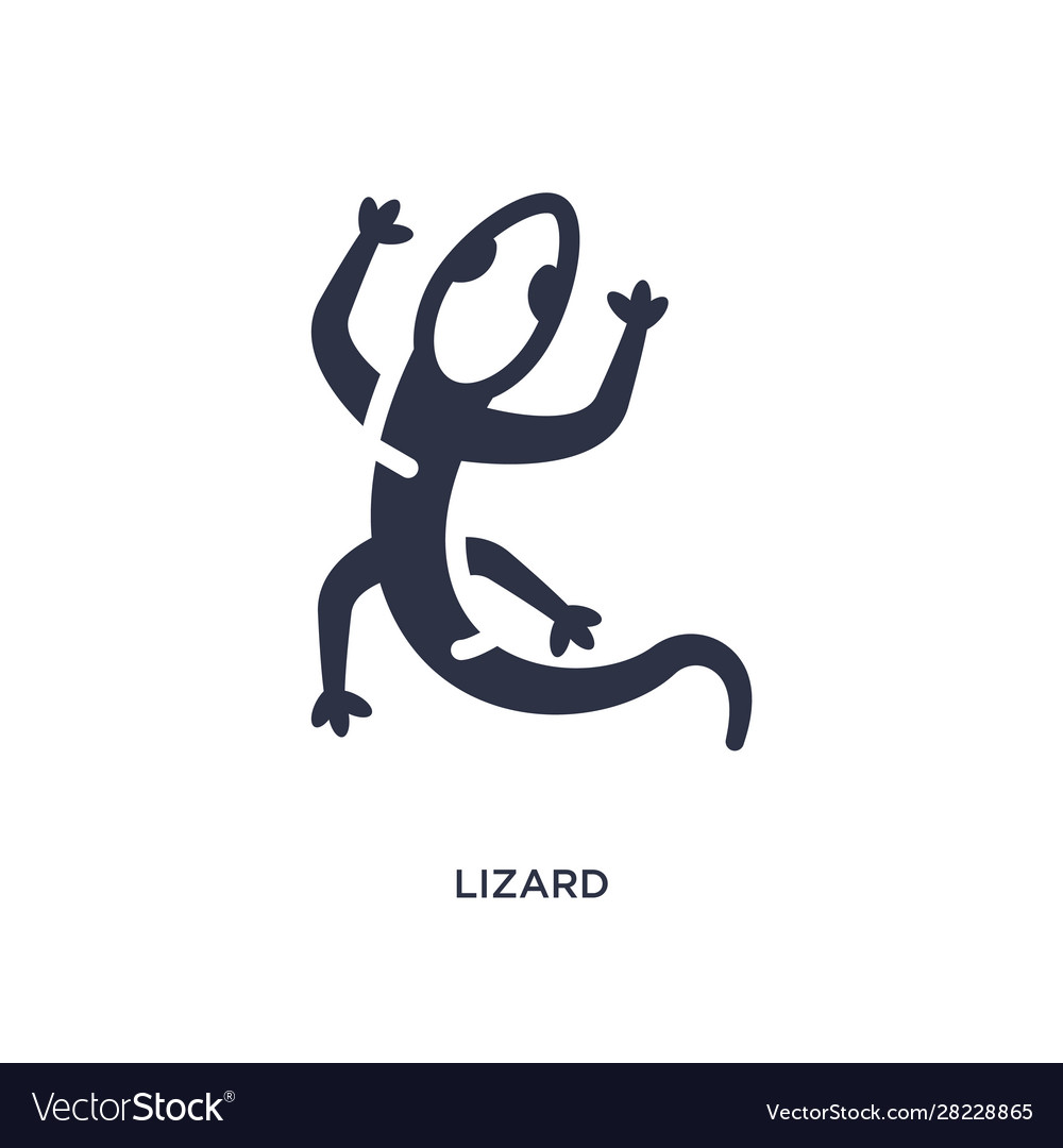Lizard icon on white background simple element