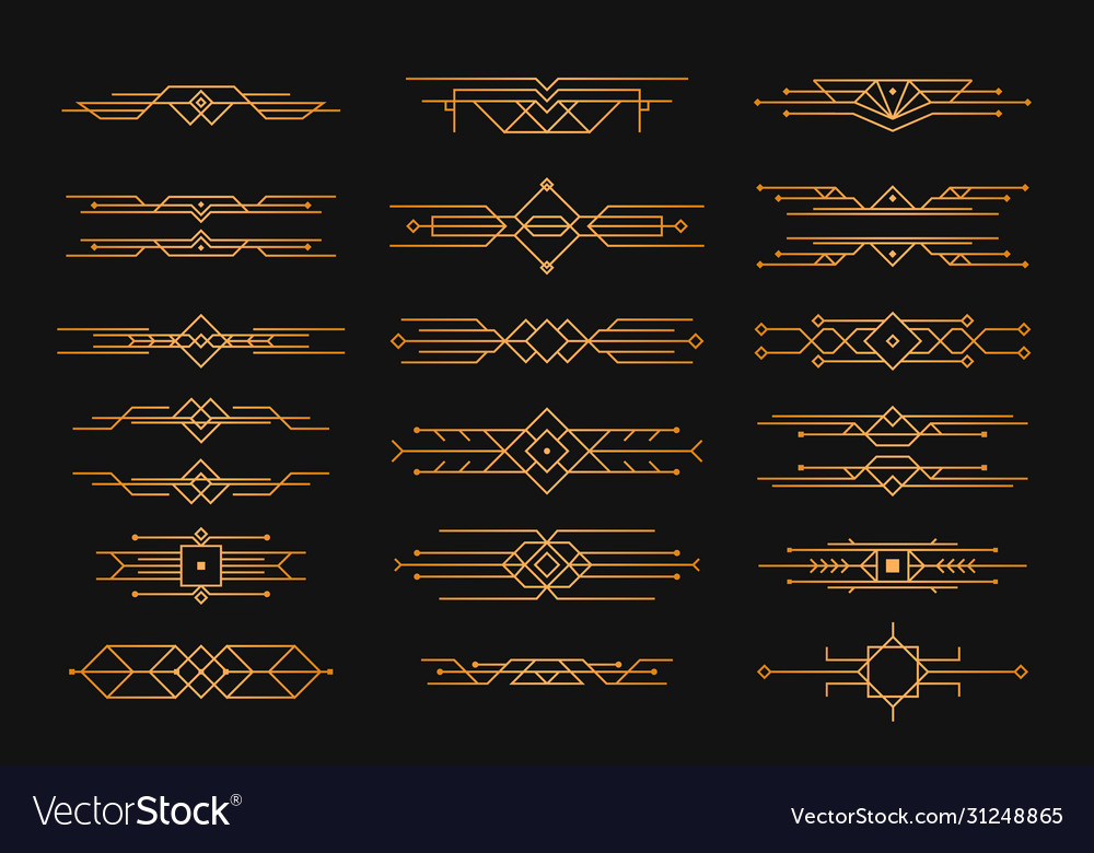 Ornaments art deco Royalty Free Vector Image - VectorStock