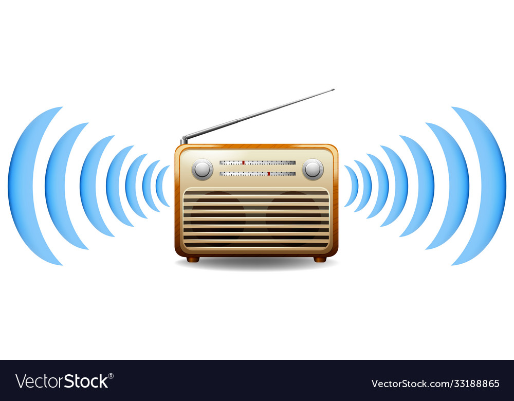 Radio with sound wave