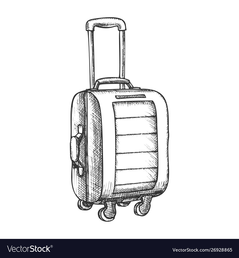 suitcase with wheels and handle