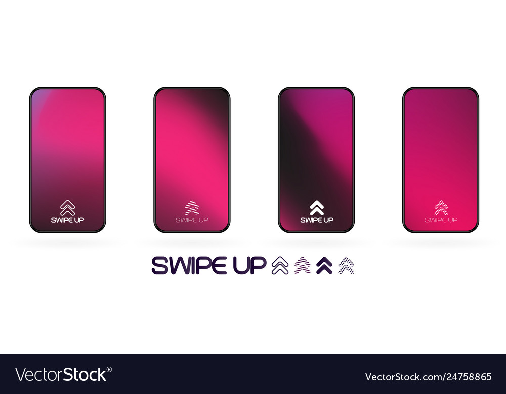 Swipe up template with abstract backdrop vector image Swipe up template with abstract backdrop
