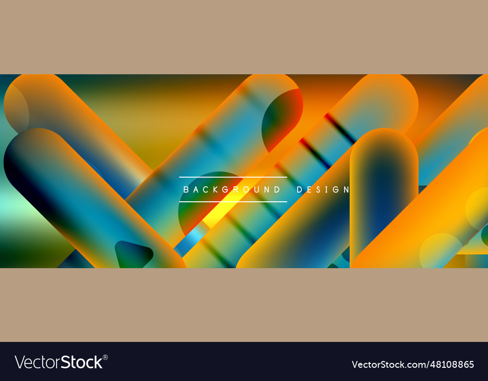 Techno round shapes lines abstract background vector image Techno round shapes lines abstract background