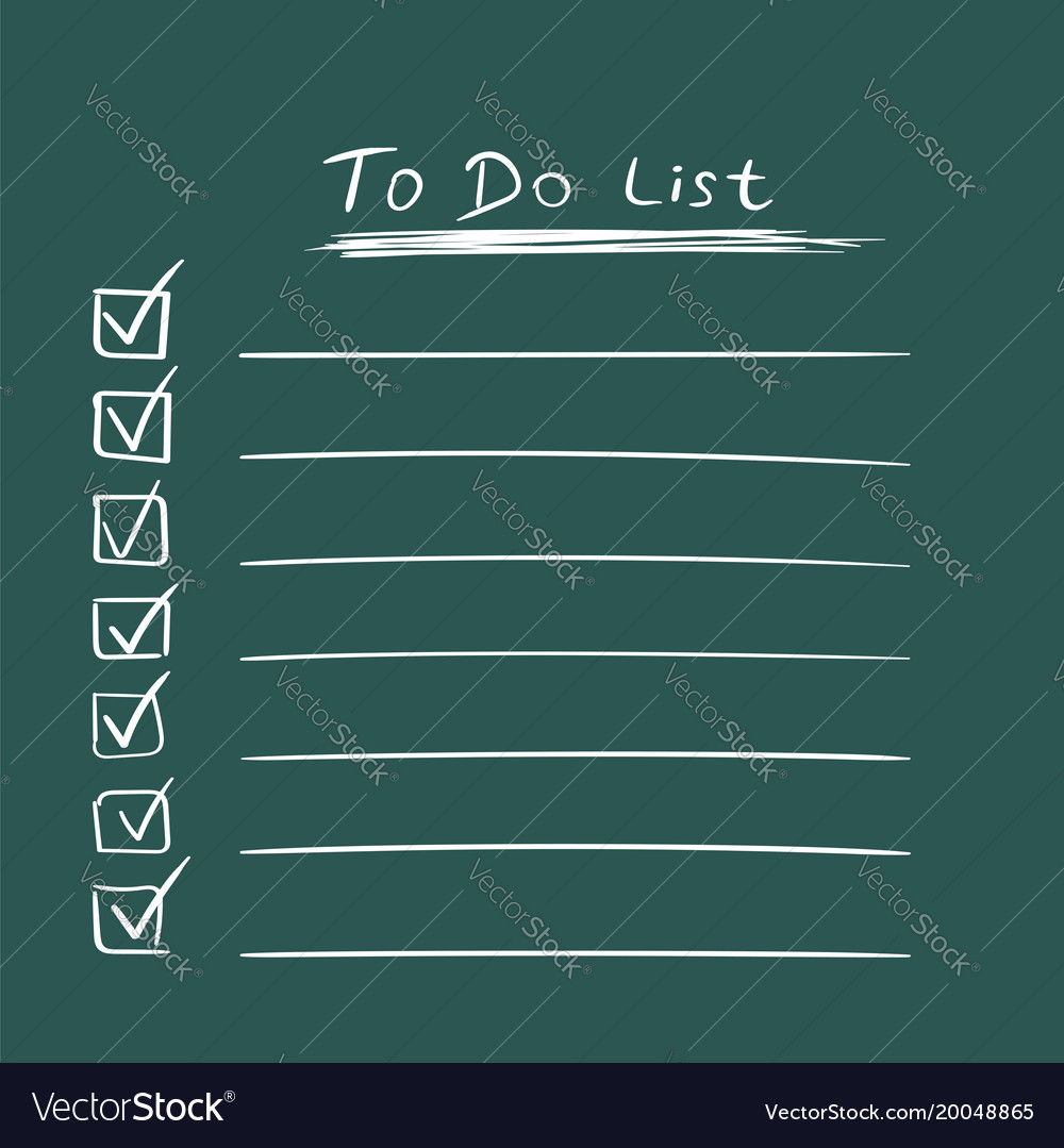 To do list icon with hand drawn text checklist