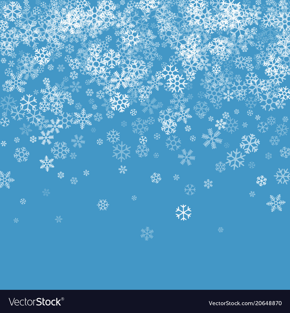 Abstract pattern of falling snowflakes Royalty Free Vector