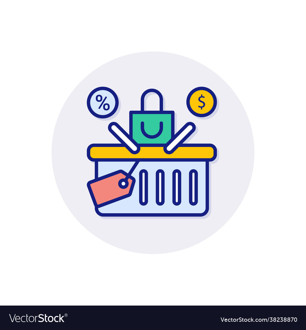 Add to cart icon in logotype