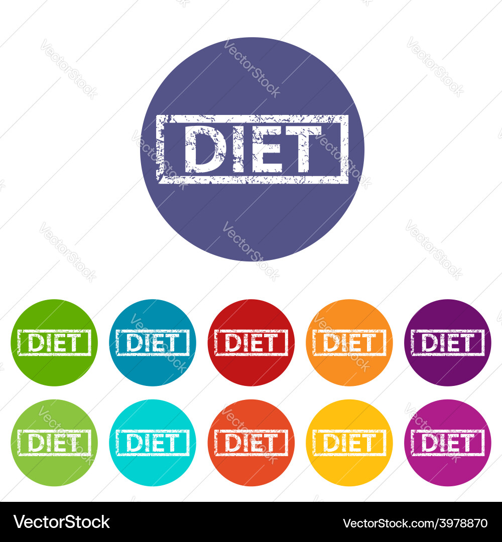 Diet flat icon Royalty Free Vector Image - VectorStock