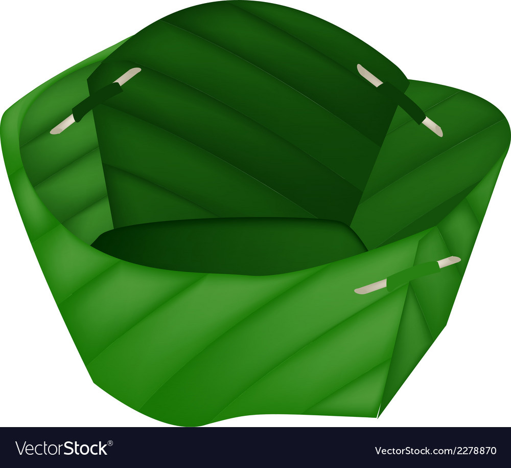 Empty counts banana leaf on white background