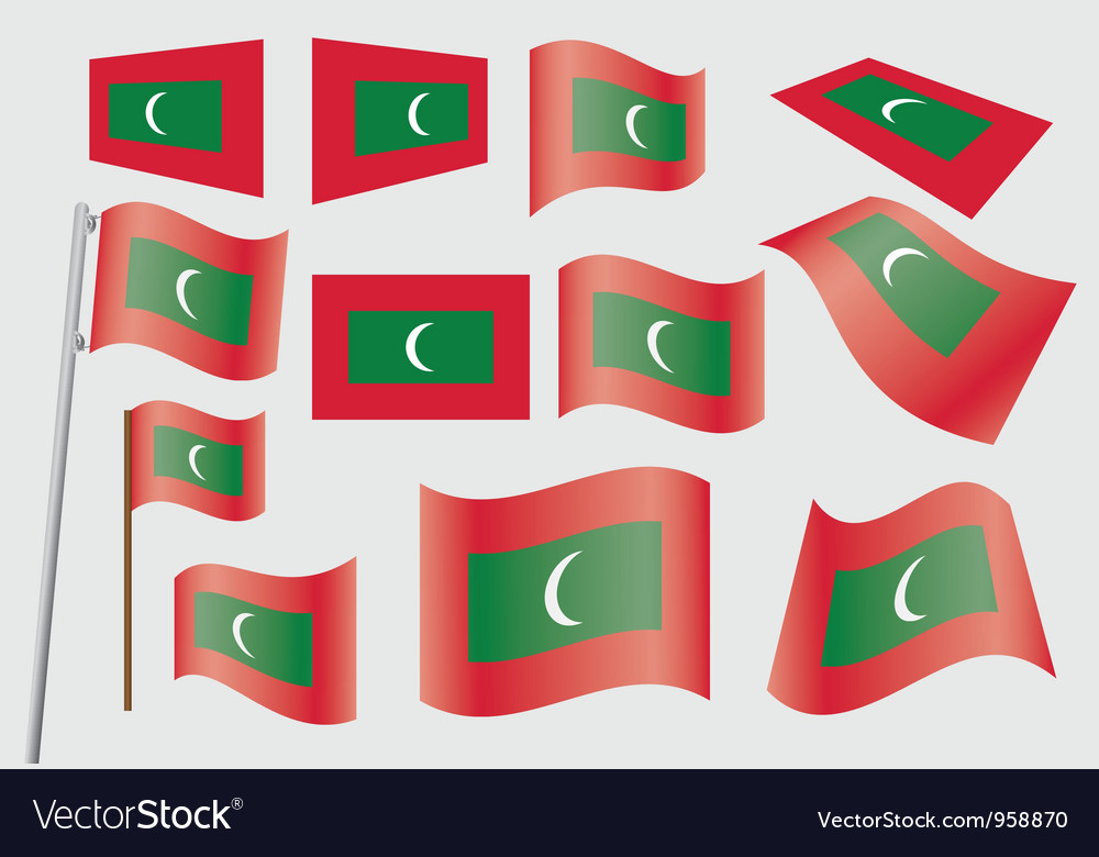 Flag of maldives Royalty Free Vector Image - VectorStock