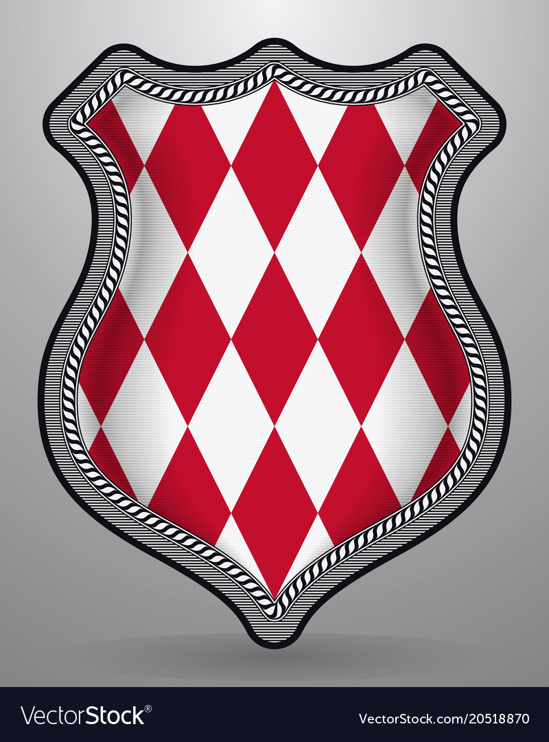 Flag of monaco alternate design version badge