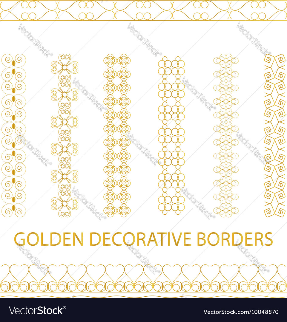 Golden Dekorative Grenzen