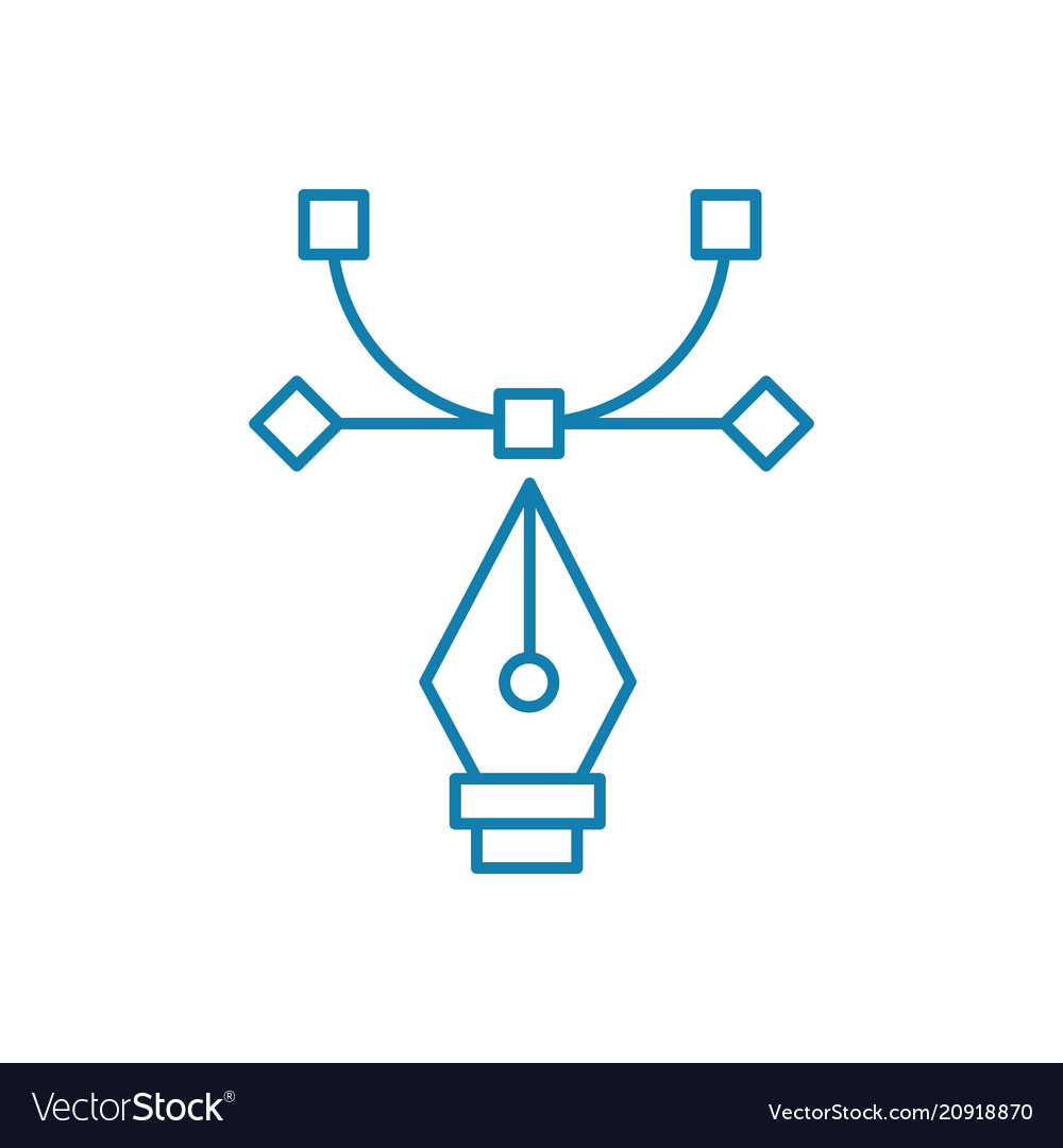 Graphics linear icon concept Vector Image Graphics linear icon concept