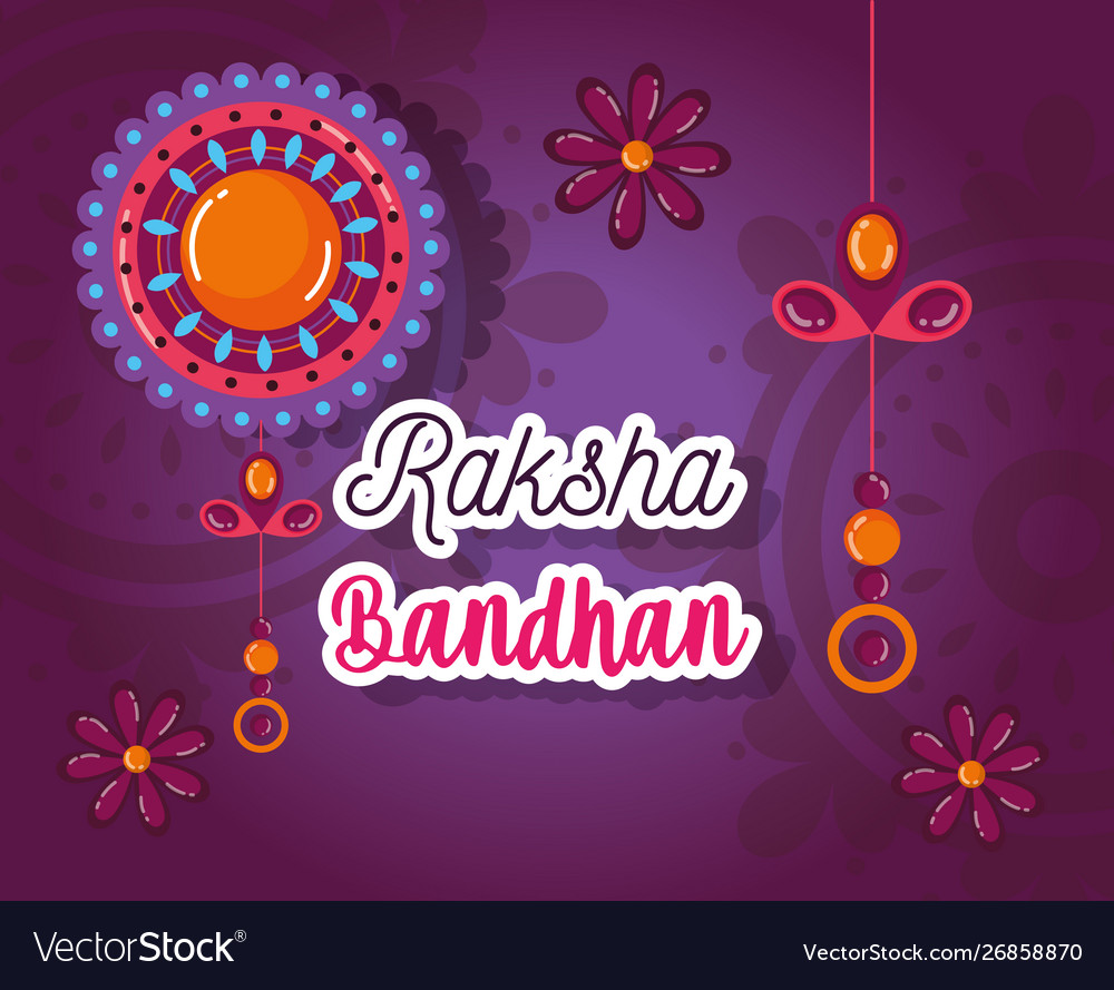 Happy raksha bandhan poster design Royalty Free Vector Image