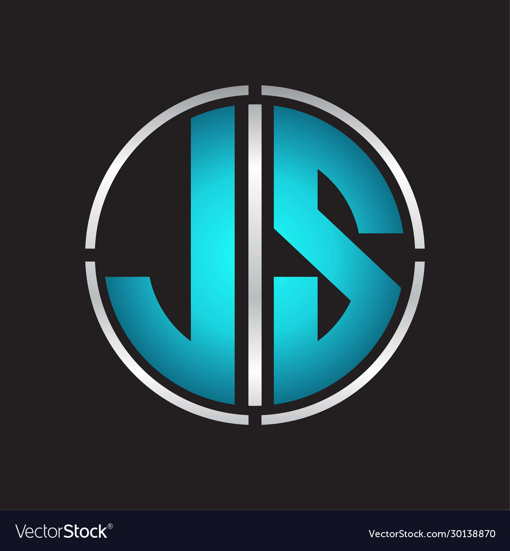 JS Initial Logo Circle Cut