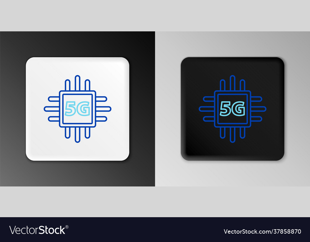Line computer processor 5g with microcircuits cpu