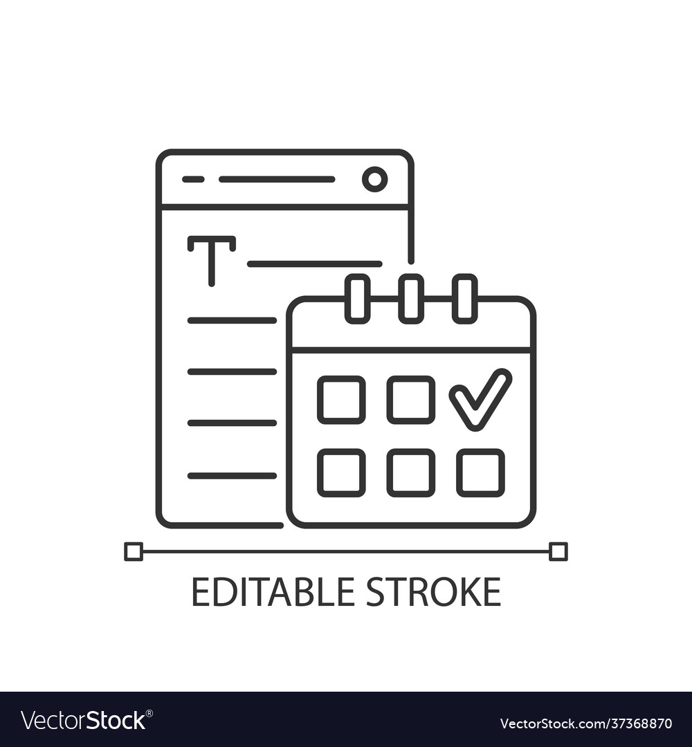 Meeting deadlines linear icon