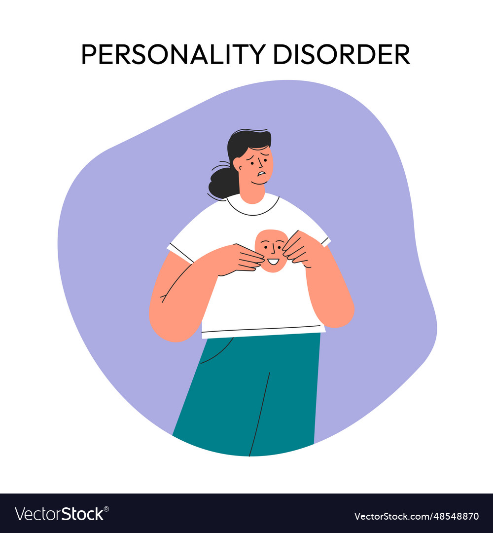 Mental disorder problems personality disorders Vector Image