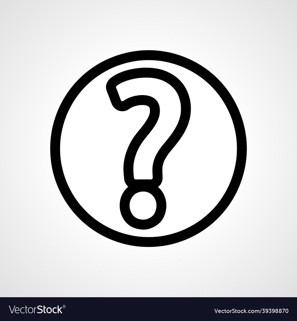 Question mark icon help line support linear