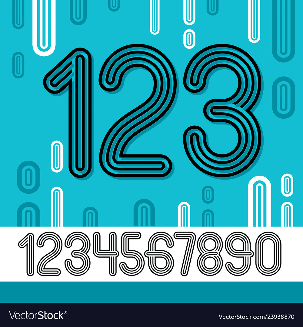 Retro Numeric Set - Bold & Fun