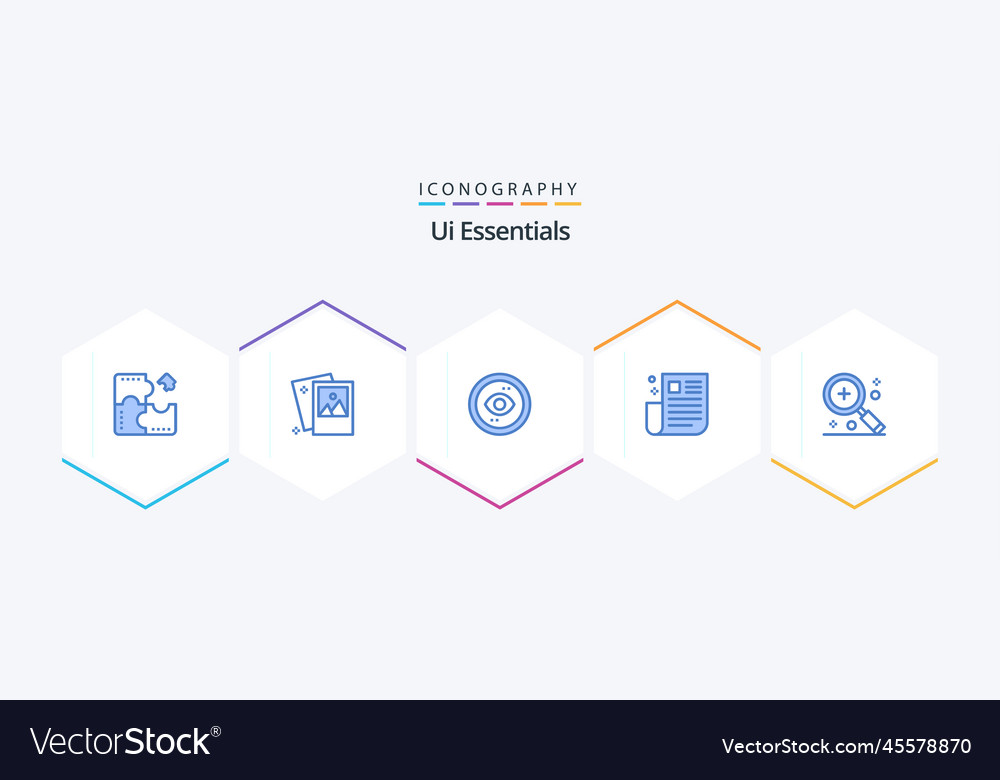 Ui Essentials 25 blaue Icon-Pack einschließlich