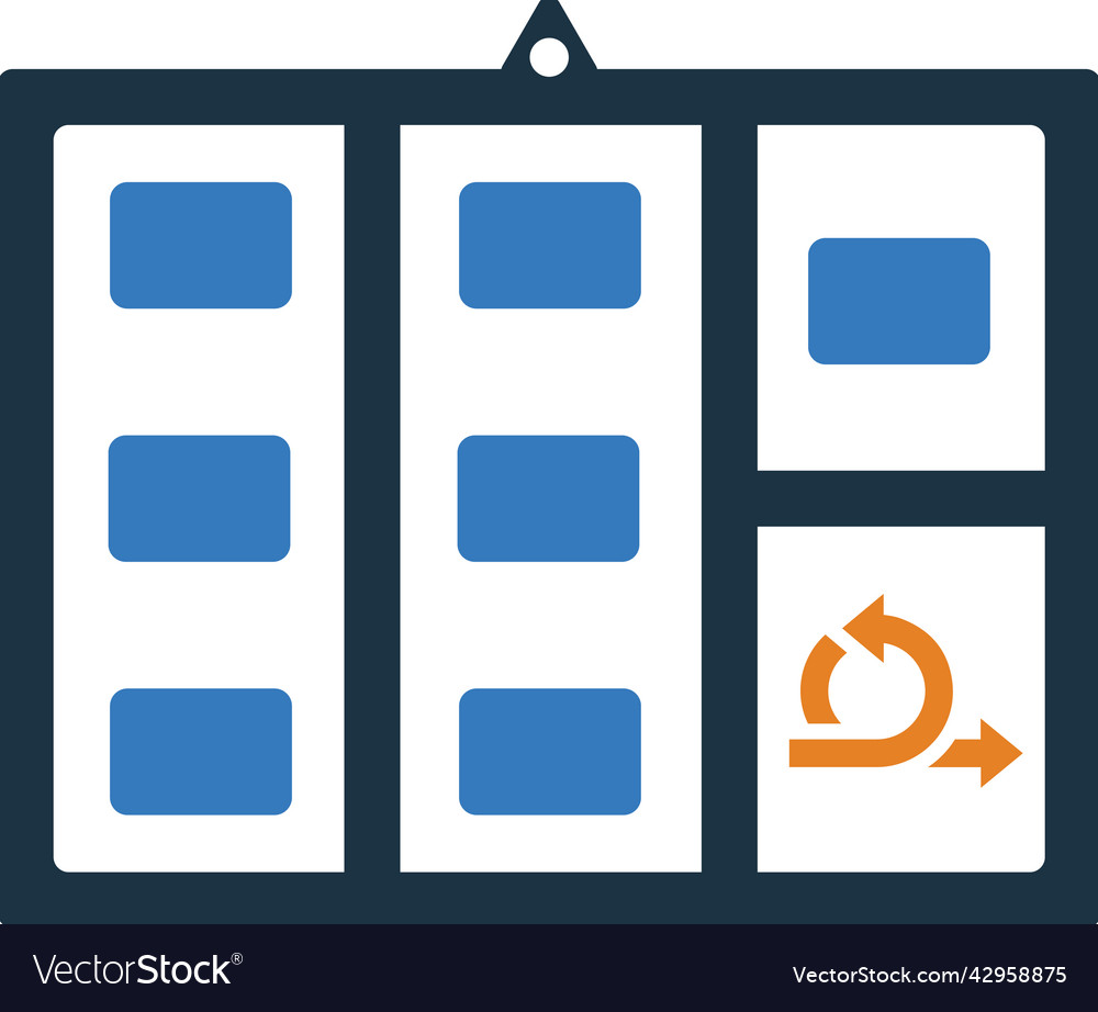 Agile board iteration icon simple editable