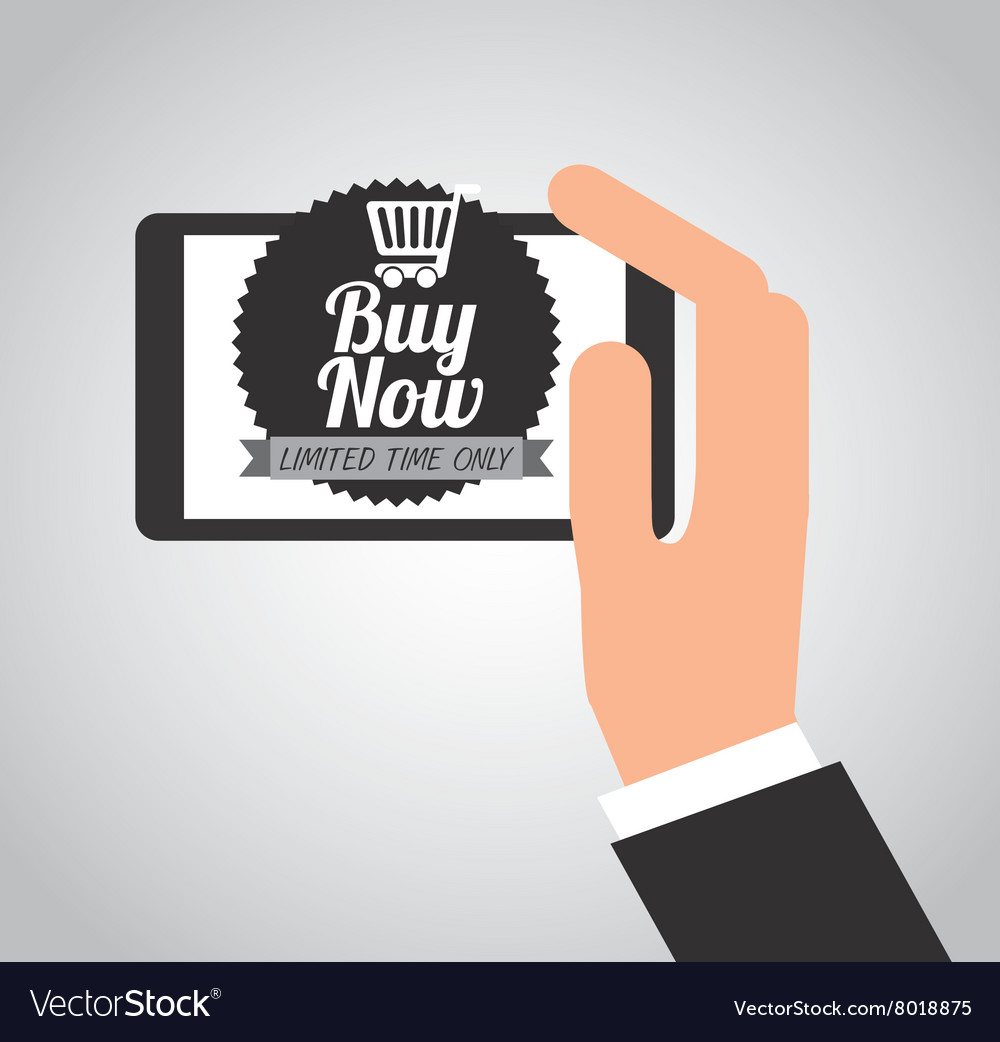 Buy now design Royalty Free Vector Image - VectorStock