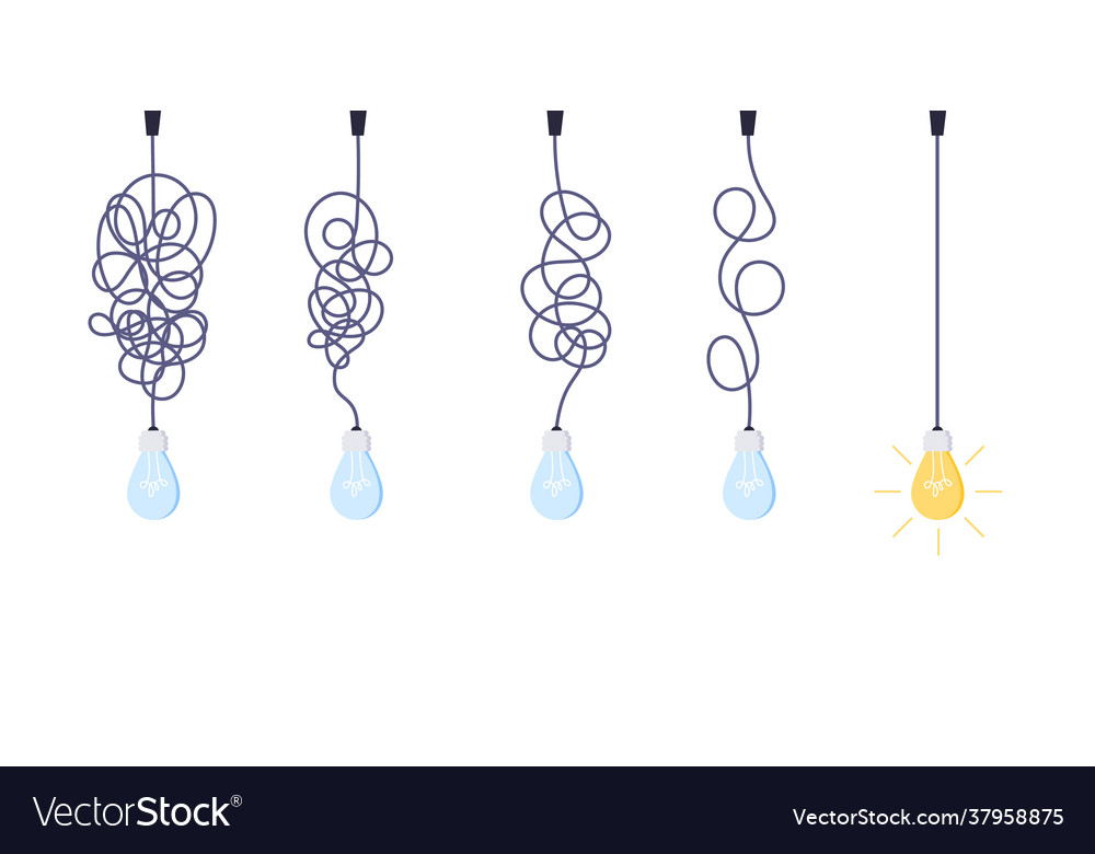 Chaos simplifying problem solving and business Vector Image Chaos simplifying problem solving and business