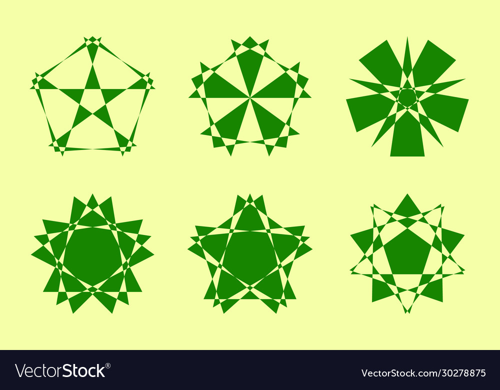 Different abstract geometric design element set