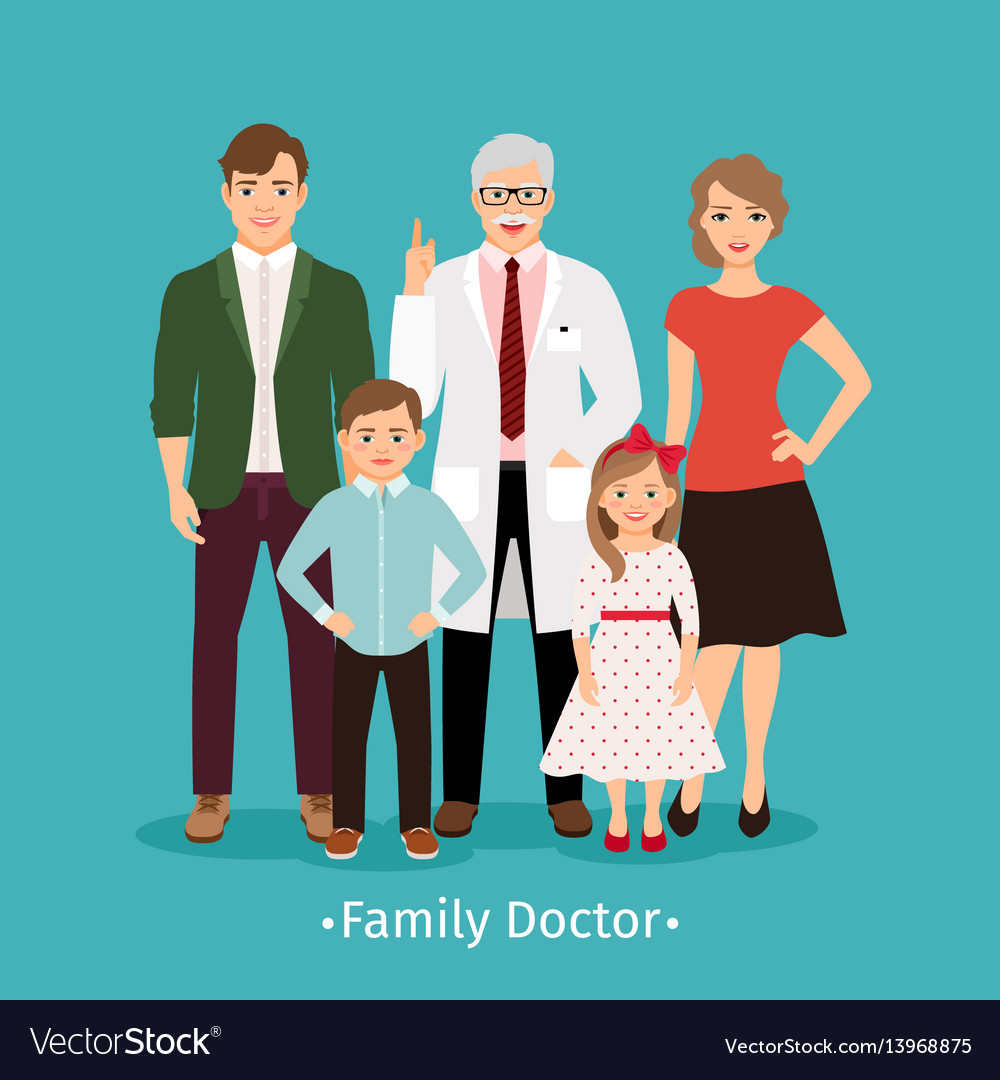 family doctor medicine concept royalty free vector image