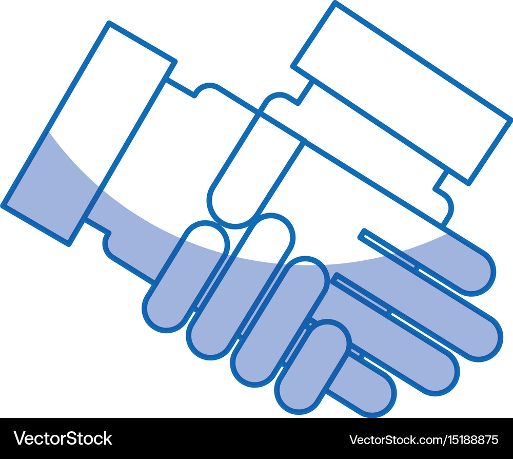 Handshake business isolated icon Royalty Free Vector Image