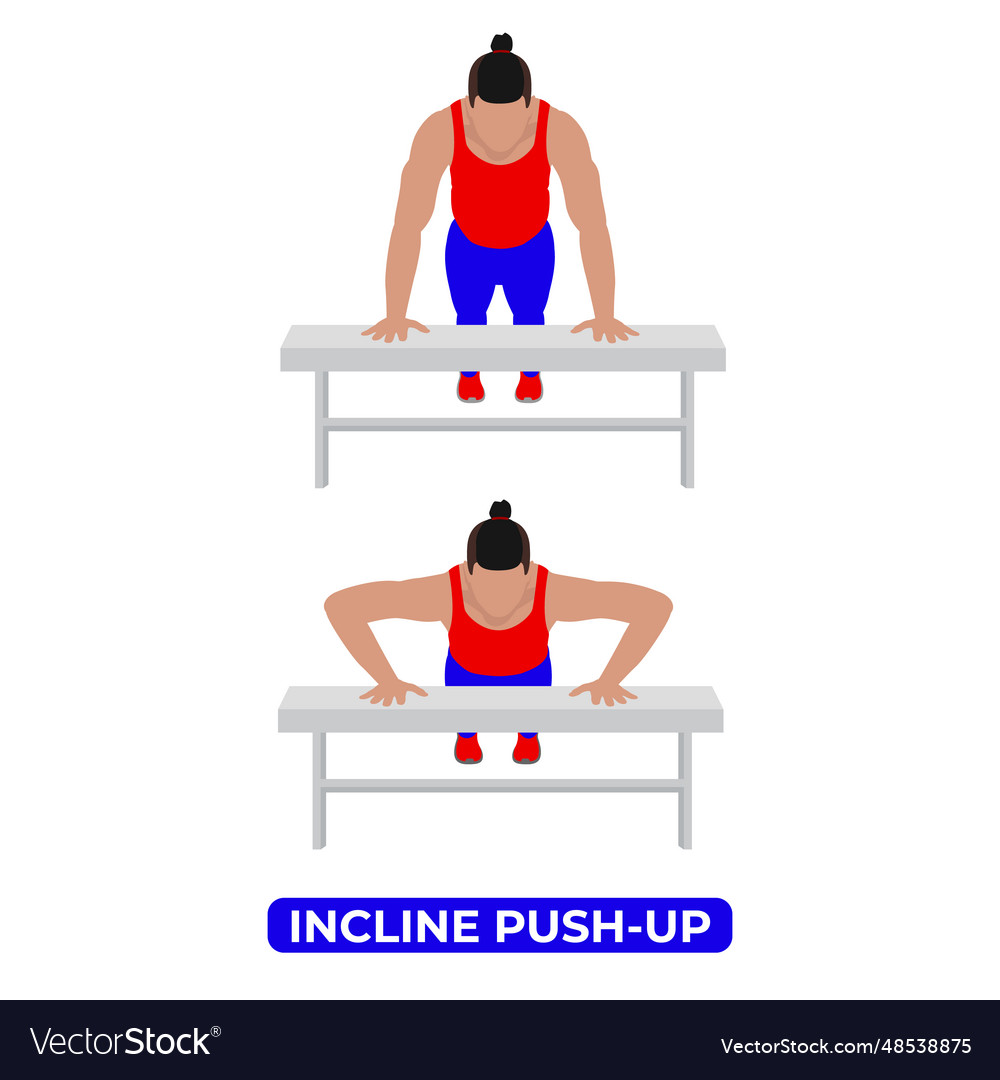 Man doing incline push-up exercise for chest