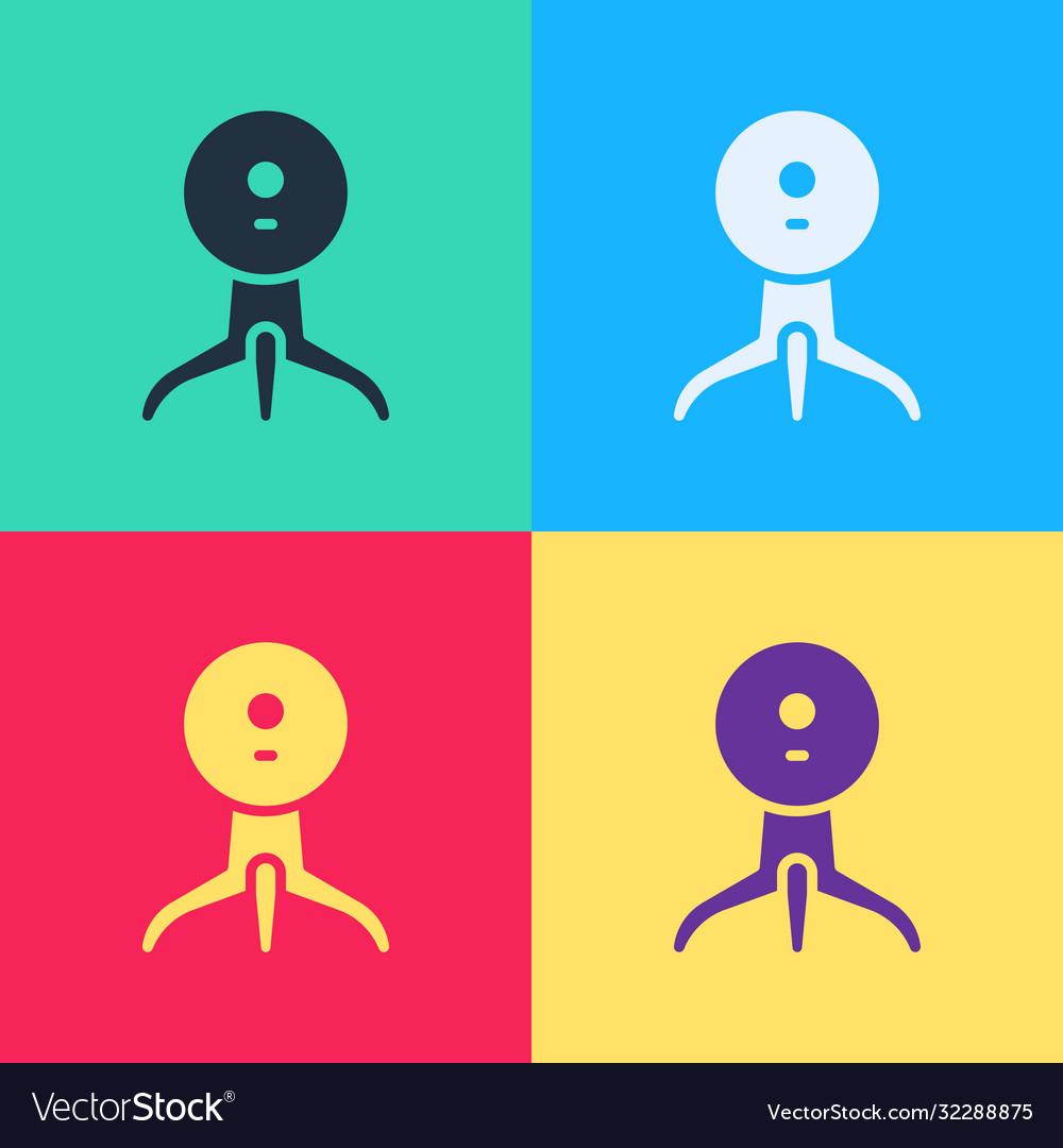 Pop art web camera icon isolated on color vector image Pop art web camera icon isolated on color