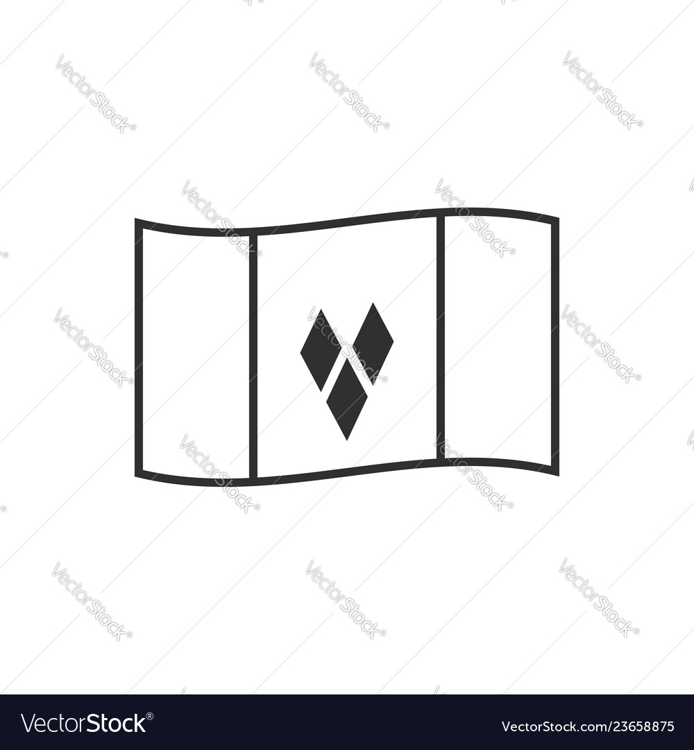 Saint vincent and the grenadines flag icon vector image Saint vincent and the grenadines flag icon